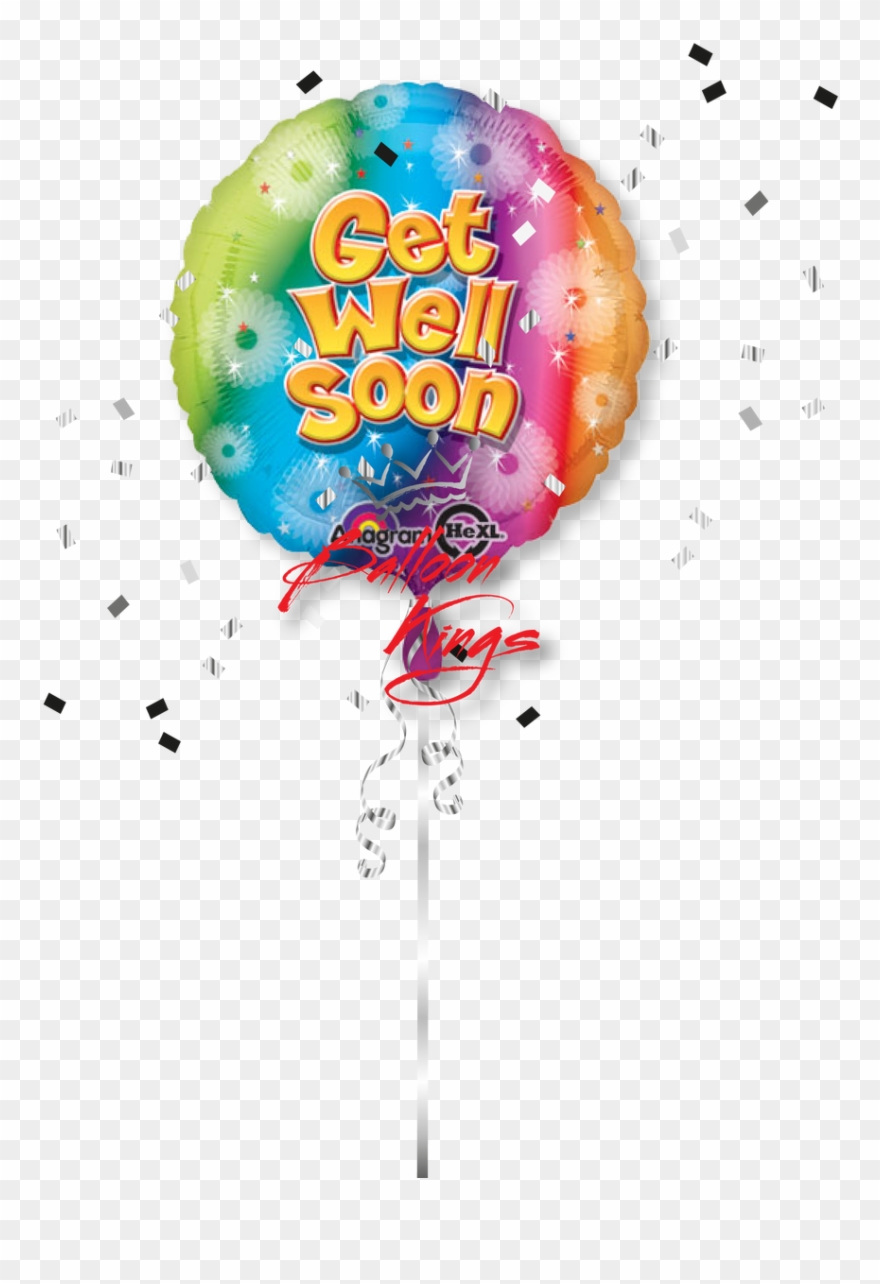 Get Well Soon Shooting Color - Get Well Soon Balloon Transparent Clipart
