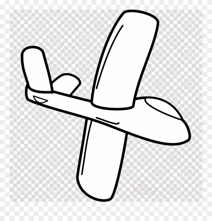 Outline Image Of Glider Clipart Airplane Glider Clip - Red Aids Ribbon Png Transparent Png