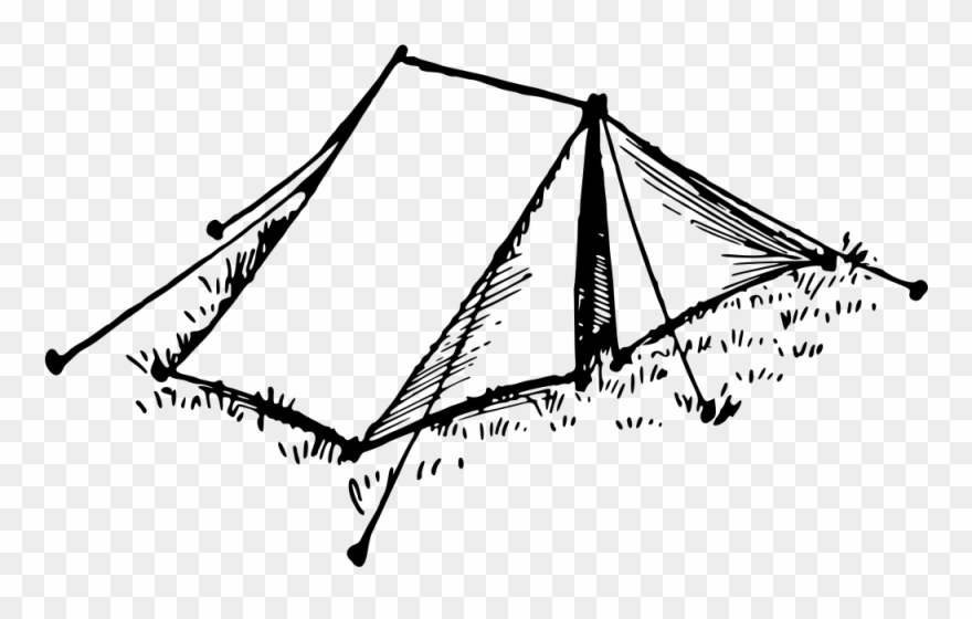Tent - Tent Clipart Black And White - Png Download