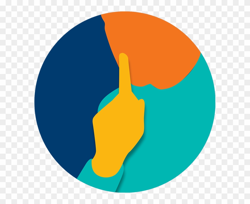 A Person Holding A Finger To Their Mouth To Silently - Finger Clipart