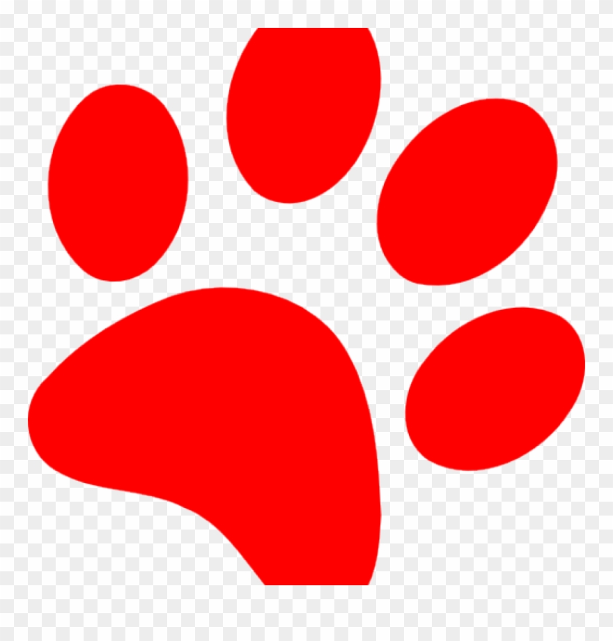 Cropped Cropped Panther Paw - Blue Paw Print No Background Clipart