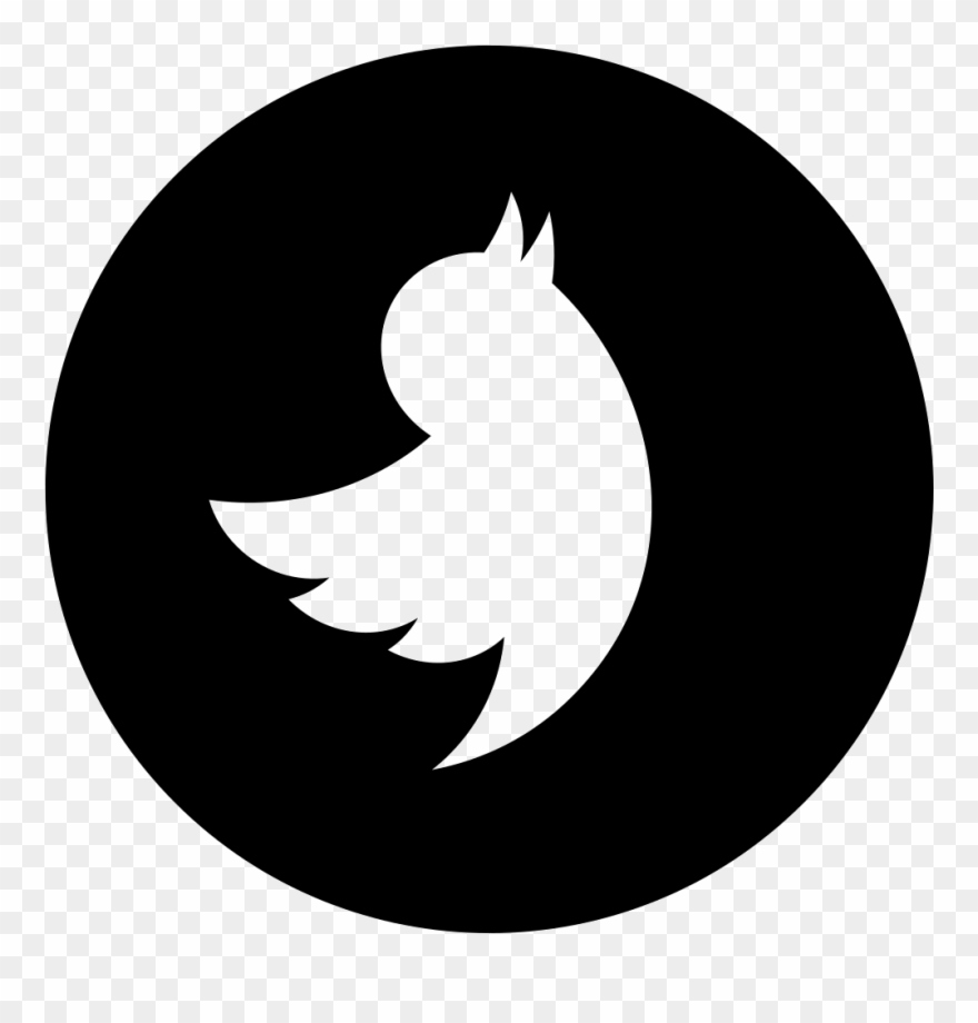 Free Social Media Icons - Twitter Icon In Circle Black And White Png Clipart