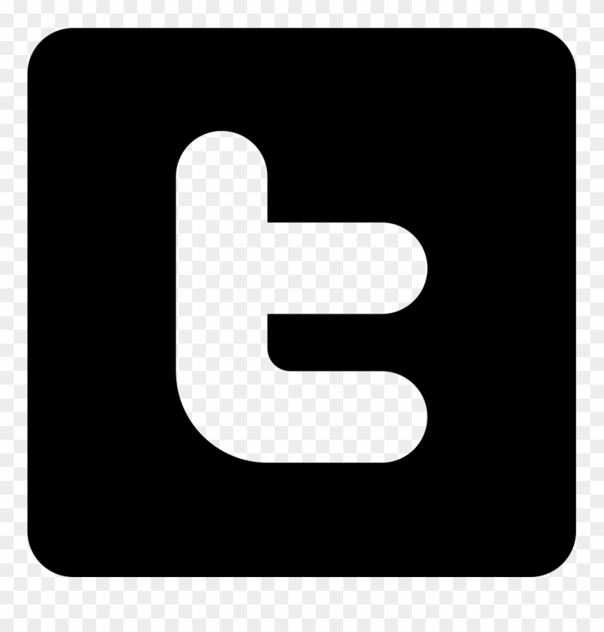 Twitter Black Amp White Icon, Twitter, Social, Media - Play My Music Button Clipart