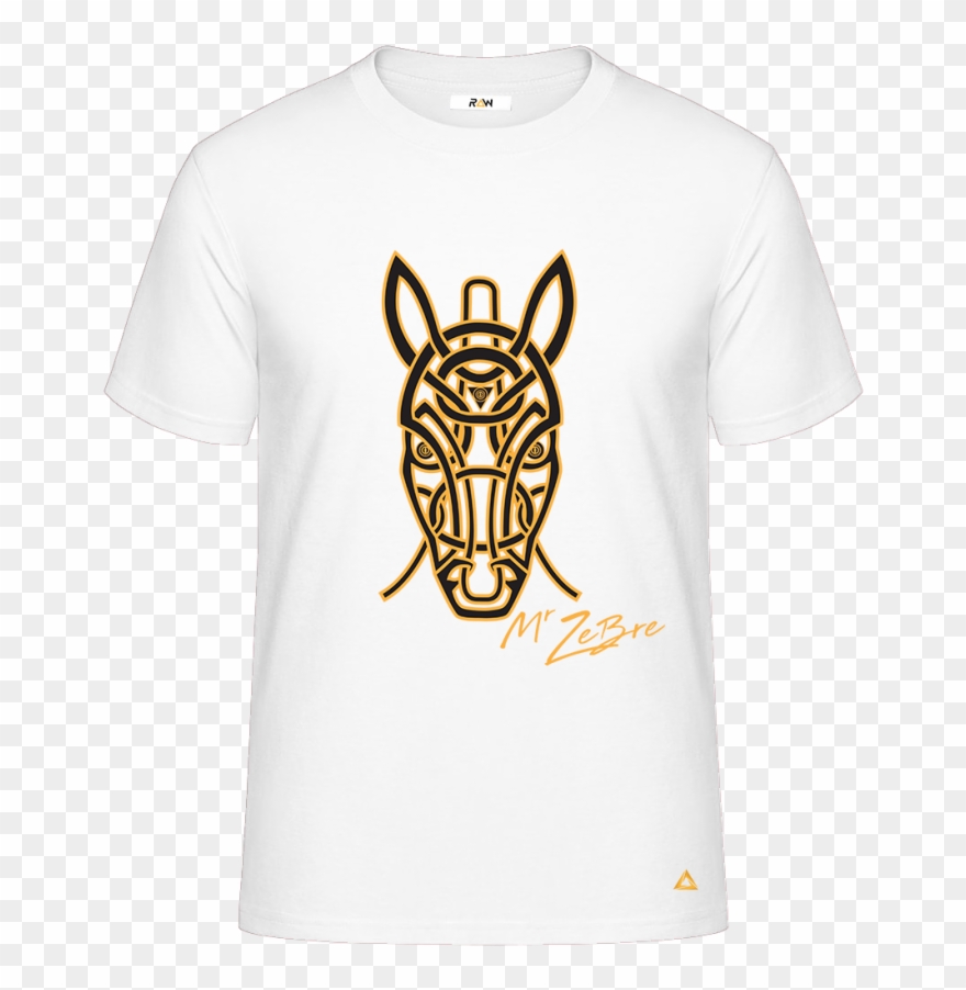 T-shirt Zebre Gold - T-shirt Clipart