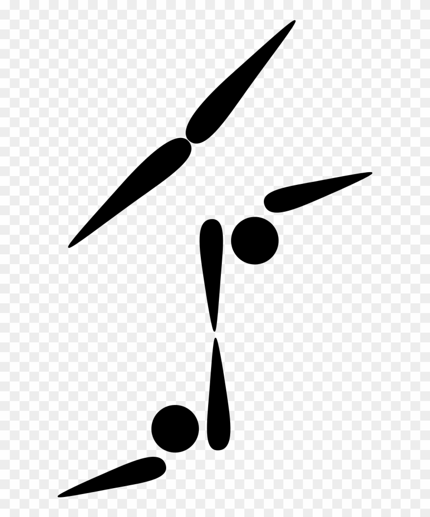 Gymnastics Pictogram - Acrobatic Pictogram Clipart