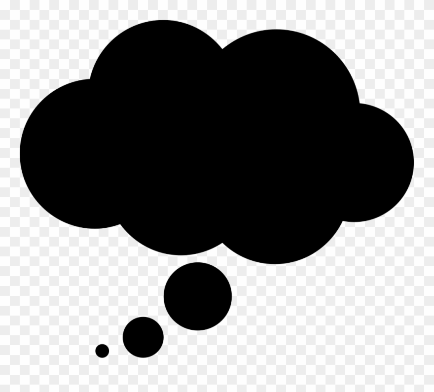 Dream Cloud Black Shape For Interface Comments - Nube De Sueños Png Clipart