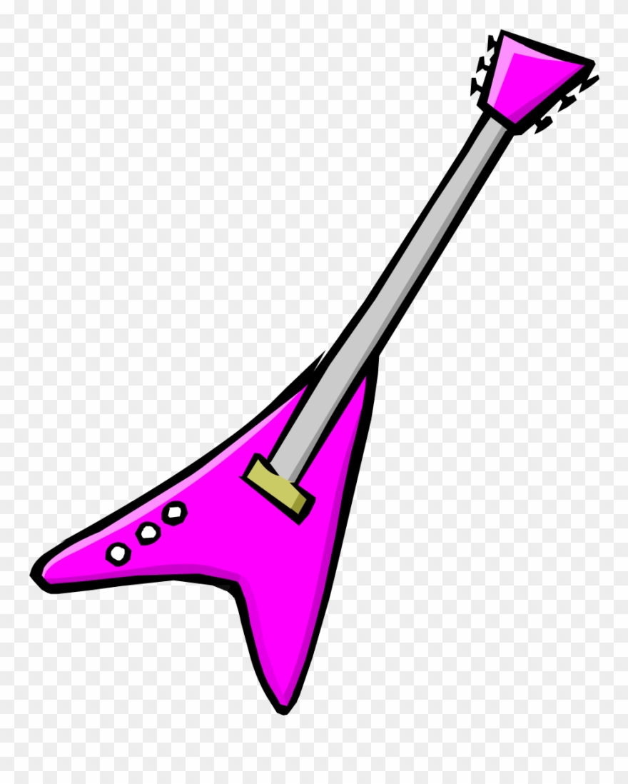 Downloads - Club Penguin Pink Guitar Clipart