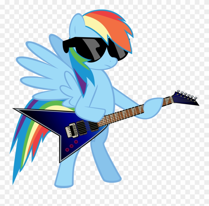 Absurd Res, Artist - Mlp Rainbow Dash Playing Guitar Clipart