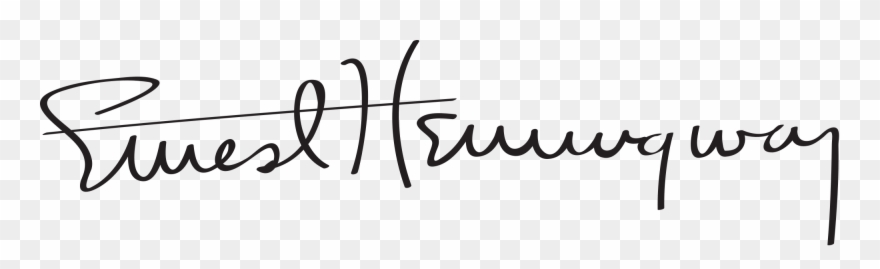 Ernest Hemingway Signature Clipart