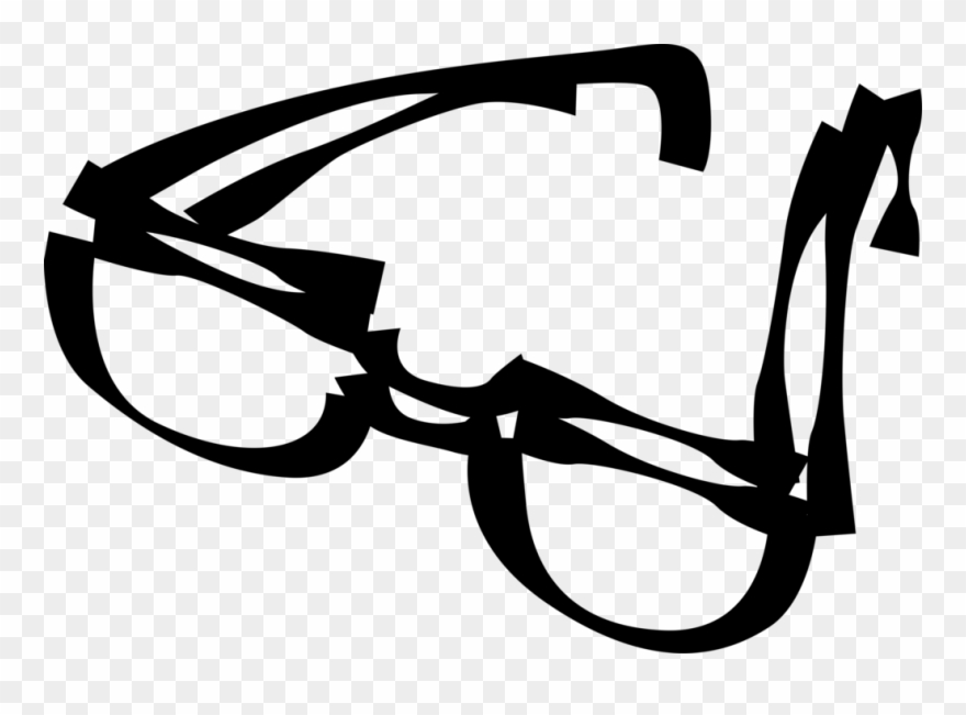 Vector Illustration Of Reading Glasses Or Eyeglasses - Emotions / Emocoes Clipart
