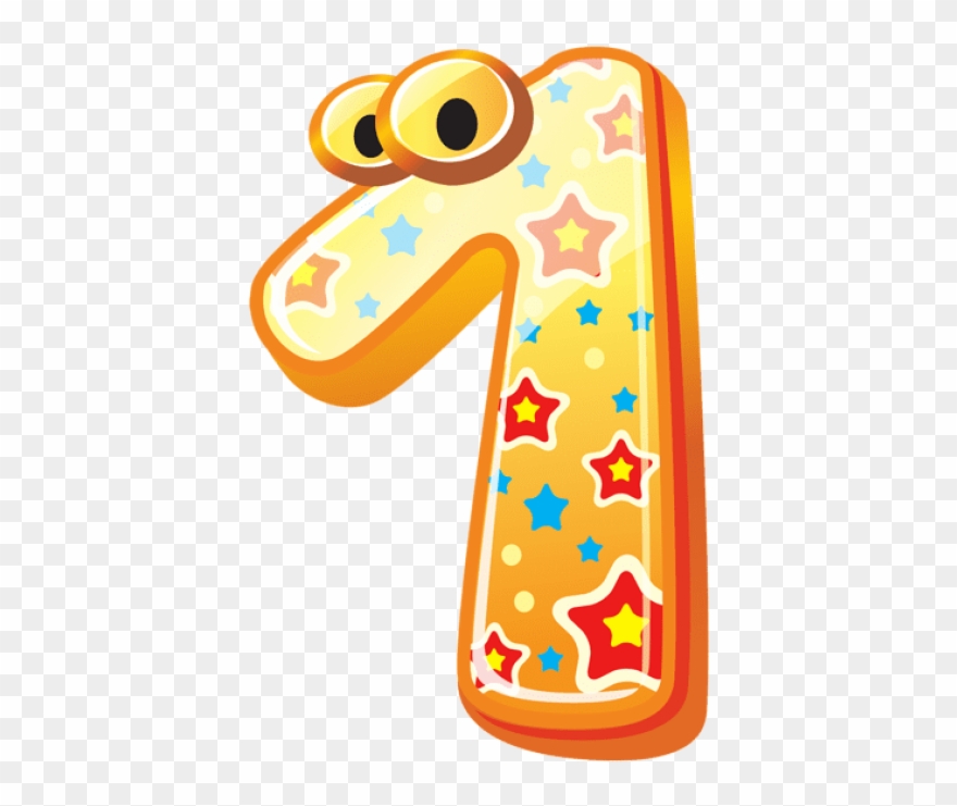 Cute Number One Png - Number Kids Png Clipart