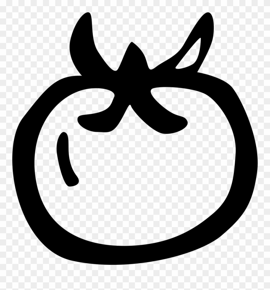 Drawn Tomato Svg - Tomato Symbol Clipart