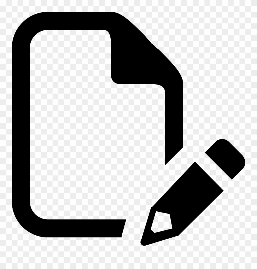 Edit Icon Outline - Edit File Icon Clipart