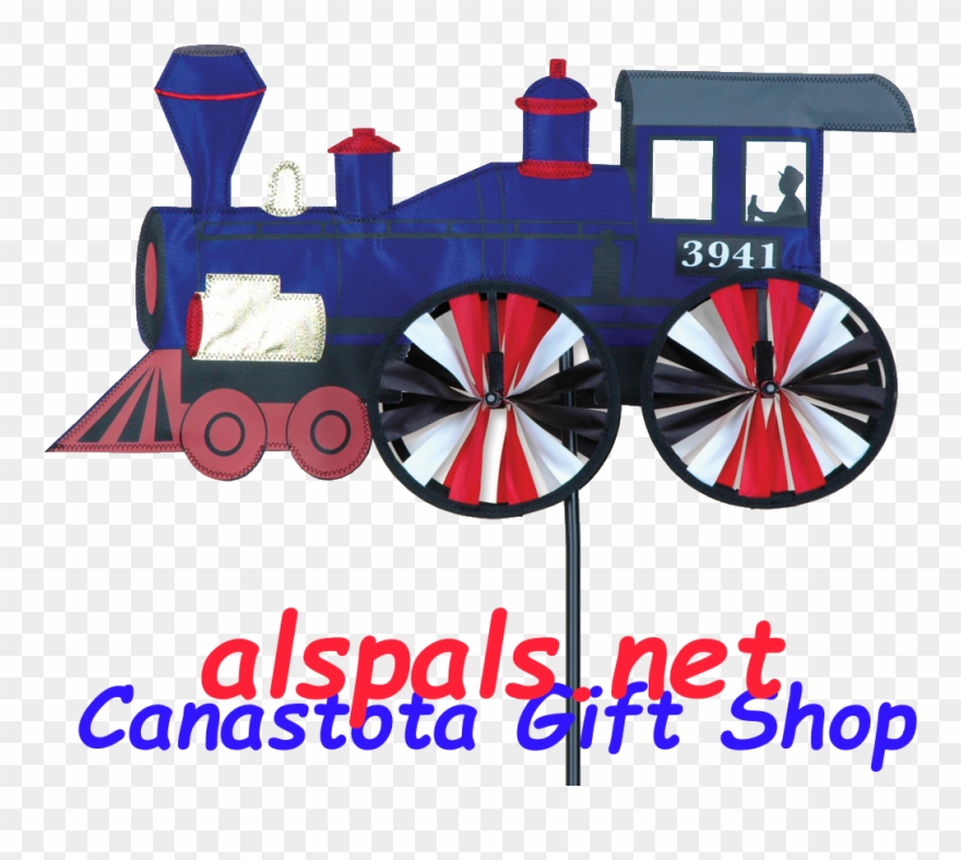 Premier 21in. Steam Engine Wind Spinner Clipart
