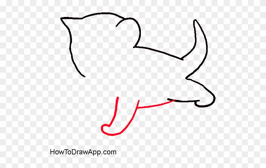 How To Draw A Cat - Draw A Small Cat Clipart