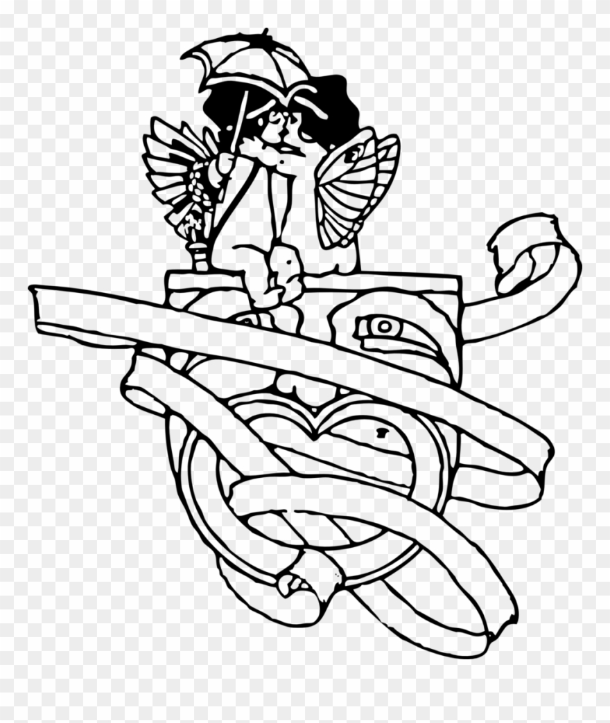 Kissing Cupids - Clip Art - Png Download