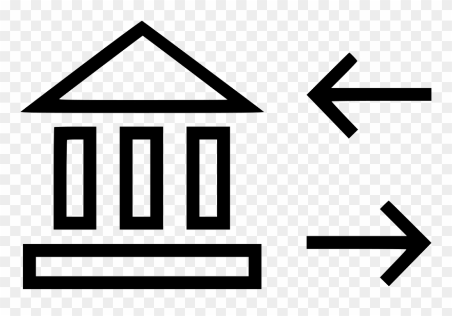 Banking Arrows Arrow Business Revenue Comments - Bank Line Icon Svg Clipart