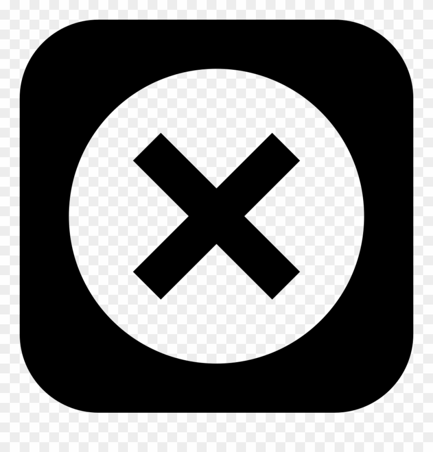 Cross Clip Rounded Clipart Black And White - Vector Emails Icon Png Transparent Png