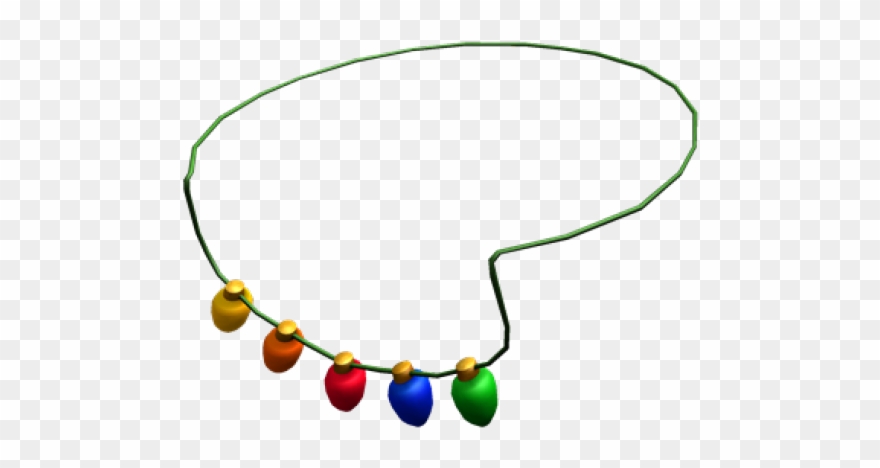 Transparent Christmas Lights Necklace Clipart