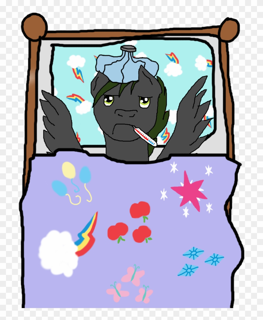 Patec, Bed, Cutie Mark, Get Well Soon, Oc, Oc Only, - Cartoon Clipart