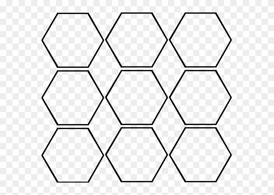 Hexagon Cutouts - Valknut Symbol Clipart