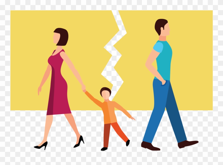 A Child Split Between Two Parents - Child Clipart