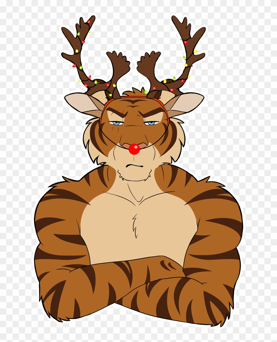 Tiger Reindeer Clipart