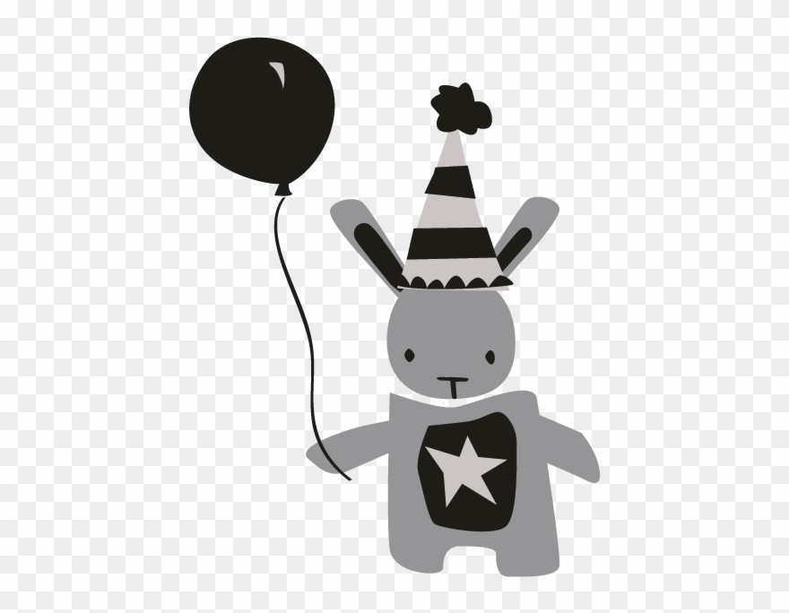 Balloon Bunny - Illustration Clipart