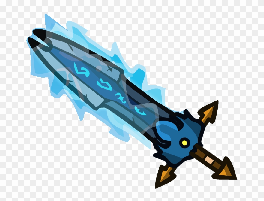 Ice Blade Of Gods - Helmet Heroes God Sword Clipart