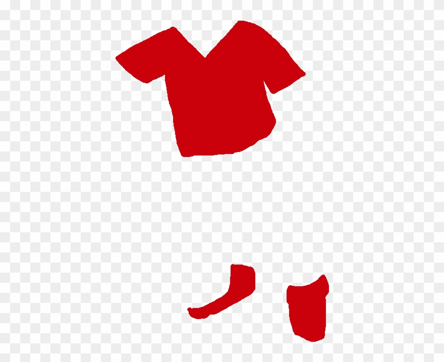 Fair Skin, Round Eyes, Brown Hair, Red Shirt, Navy Clipart