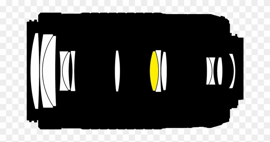 Diagram Of Lens Elements - Nikon Af-p Dx Nikkor 70-300mm F/4.5-6.3g Ed Vr Clipart