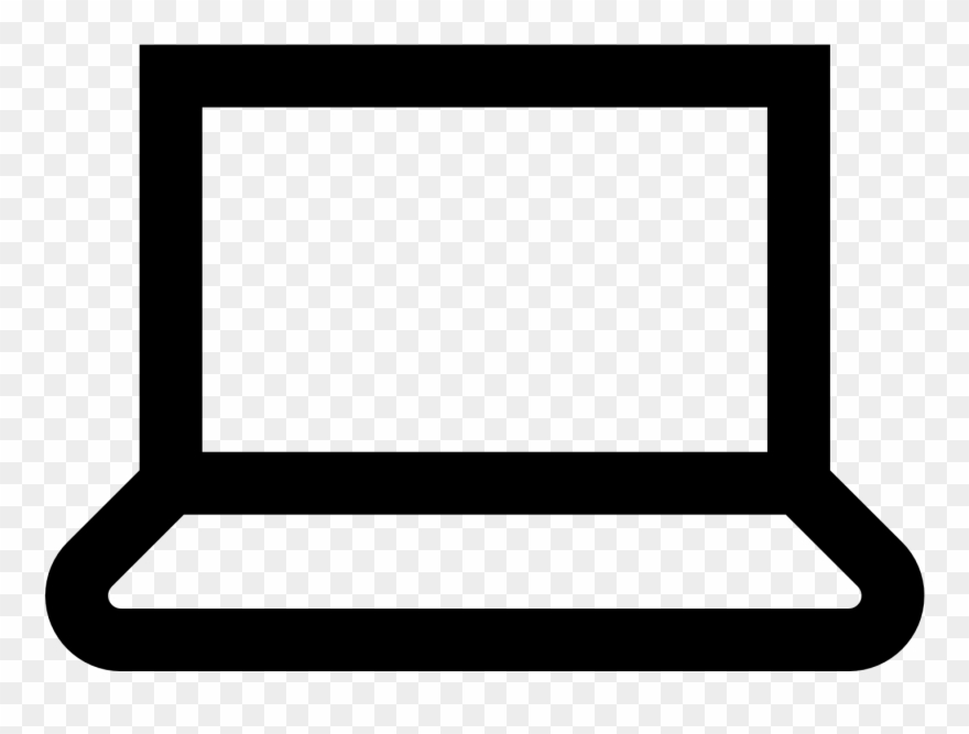 Download - White Laptop Icon Png Clipart