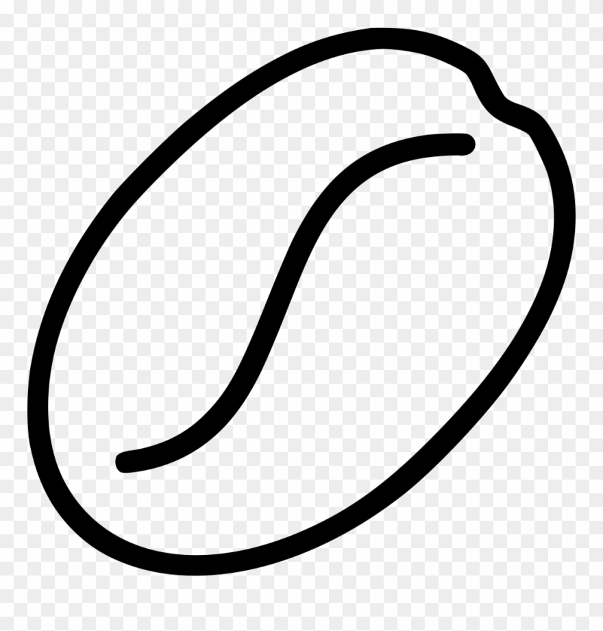 Seed Clipart Coffee Bean Clipart Freeuse - Coffee Bean Clipart Bw - Png Download