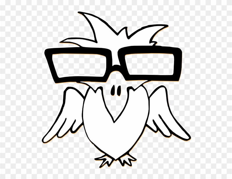 Bird With Glasses Clipart