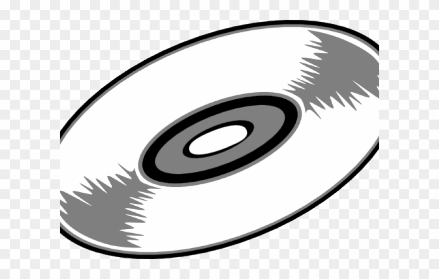 Record Player Clipart Black And White - Black And White Vinyl Record Clipart - Png Download