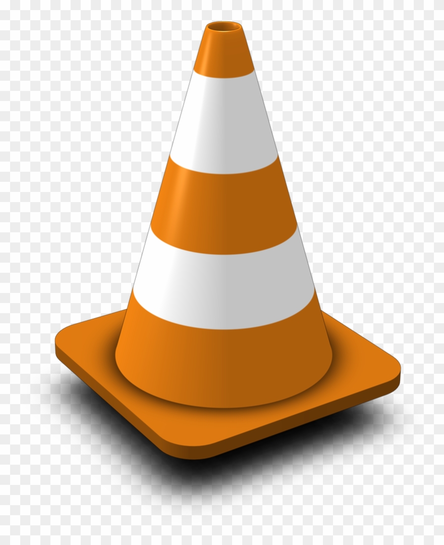 Рay Attention To Orange Cone Clipart No Background - Vlc Media Player - Png Download