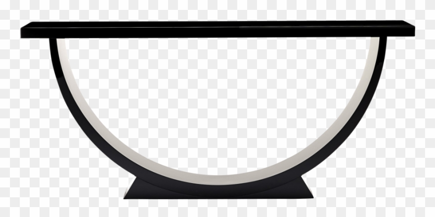 A Hallway Console Table Finished In High Gloss Black - Furniture Clipart