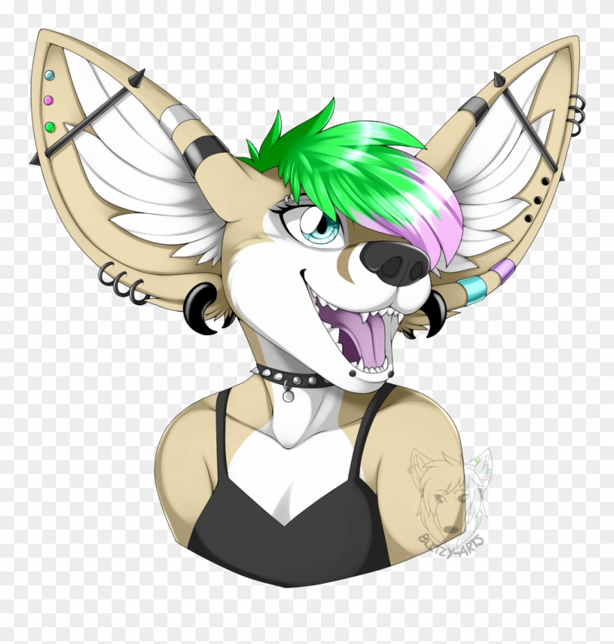 Lacey - Furry Fennec Fox Drawing Clipart