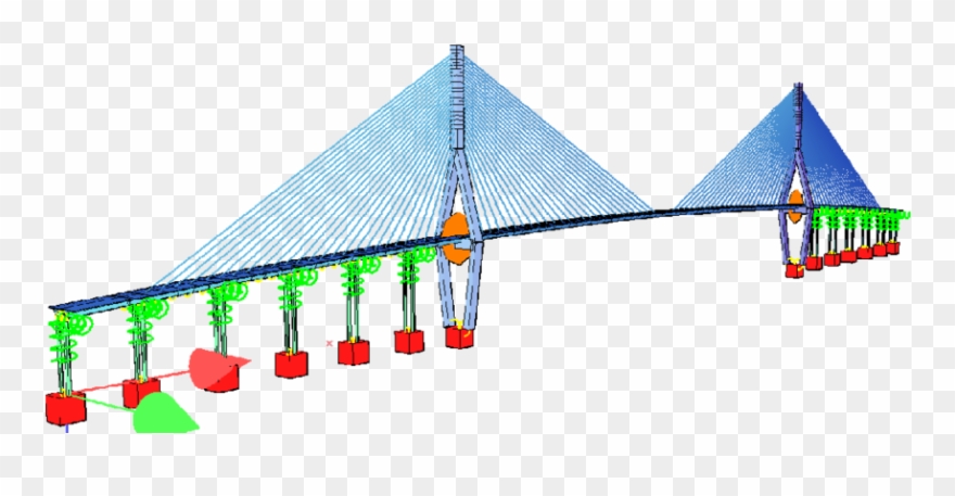 Structural Model Of The Integral Bridge Structure Using - Bridge Clipart