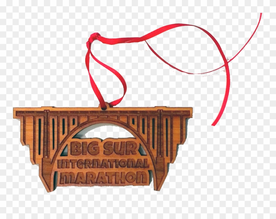Big Sur Marathon Bixby Bridge Ornament, Wood - Big Sur International Marathon Clipart