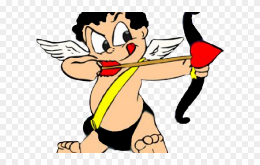 Cupid Clipart Flying - Love Bow And Arrow - Png Download