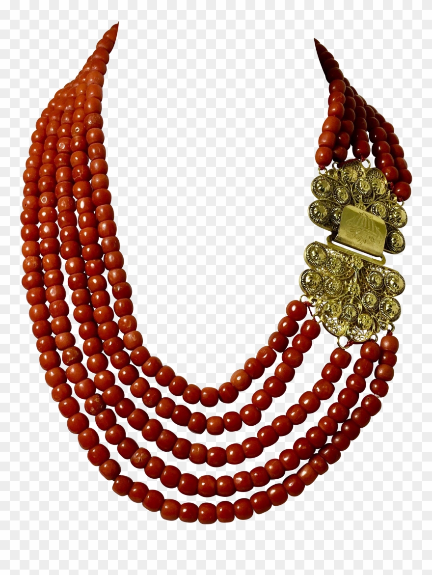 Clip Beads African Gold - Necklace - Png Download