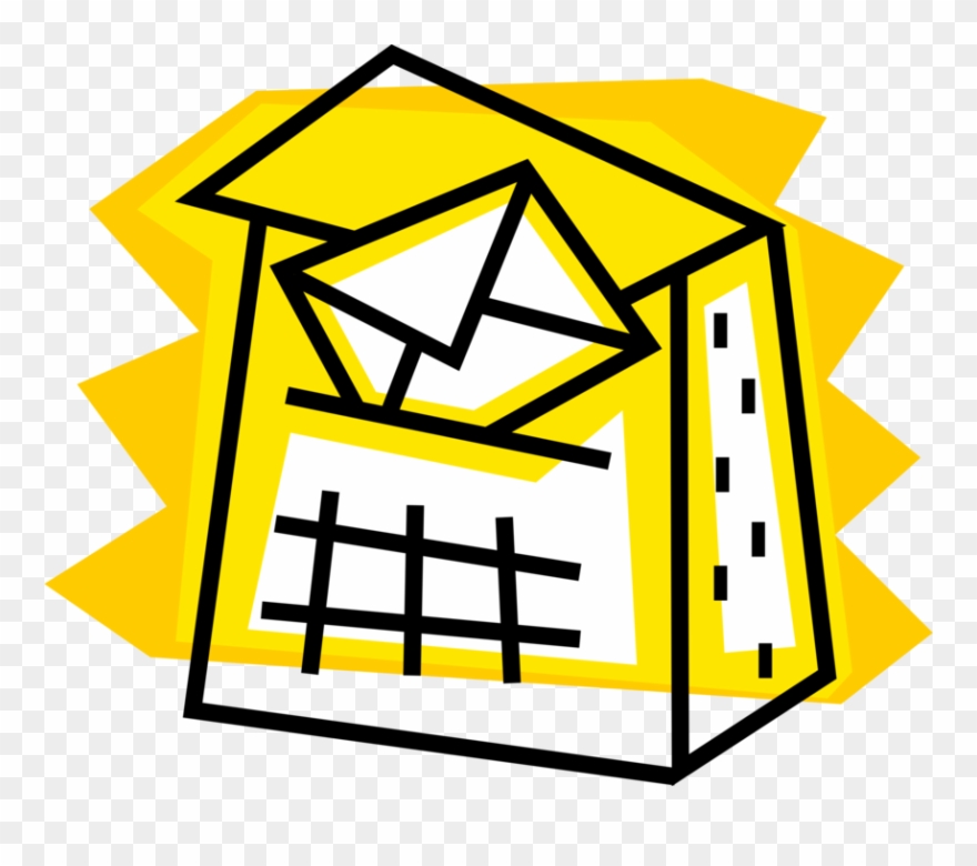 Letter Box Or Mailbox With Vector Image - Letter Box Clipart