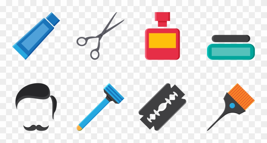 Comb Scissors Barber Clip Art - Dibujos De Navajas Y Tijeras - Png Download