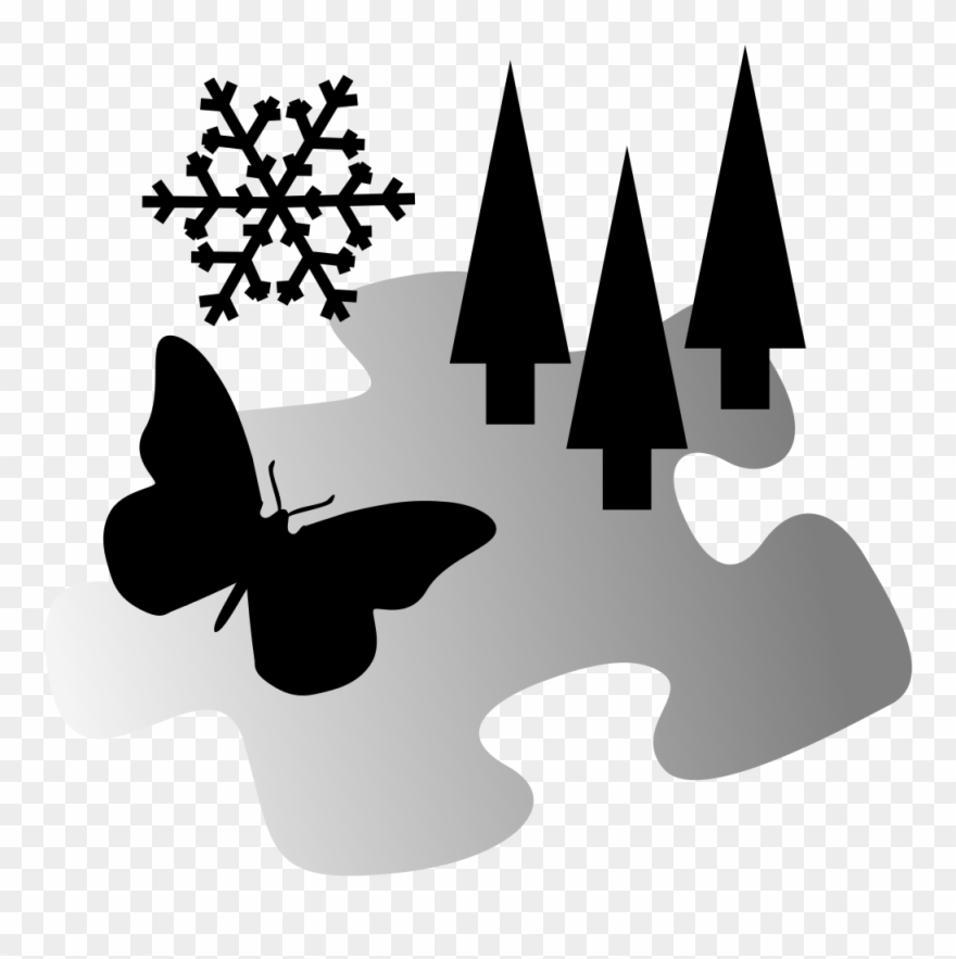 File - N Nature - Black - Svg - Butterfly Clipart