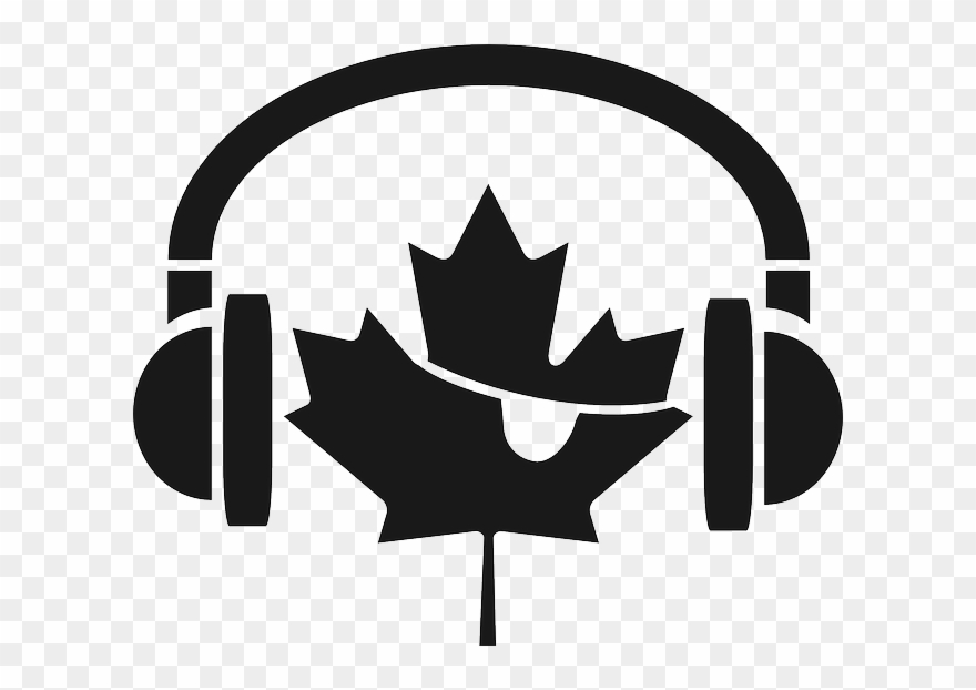 Headphone Clipart Gambar - Maple Leaf Silhouette - Png Download