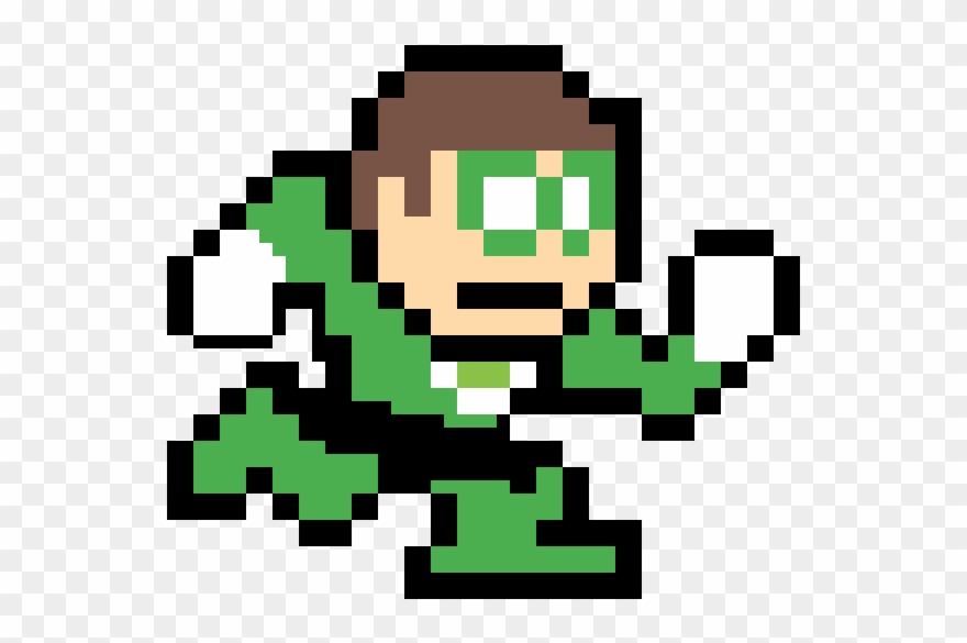 Green Lantern Run - Mega Man Clipart