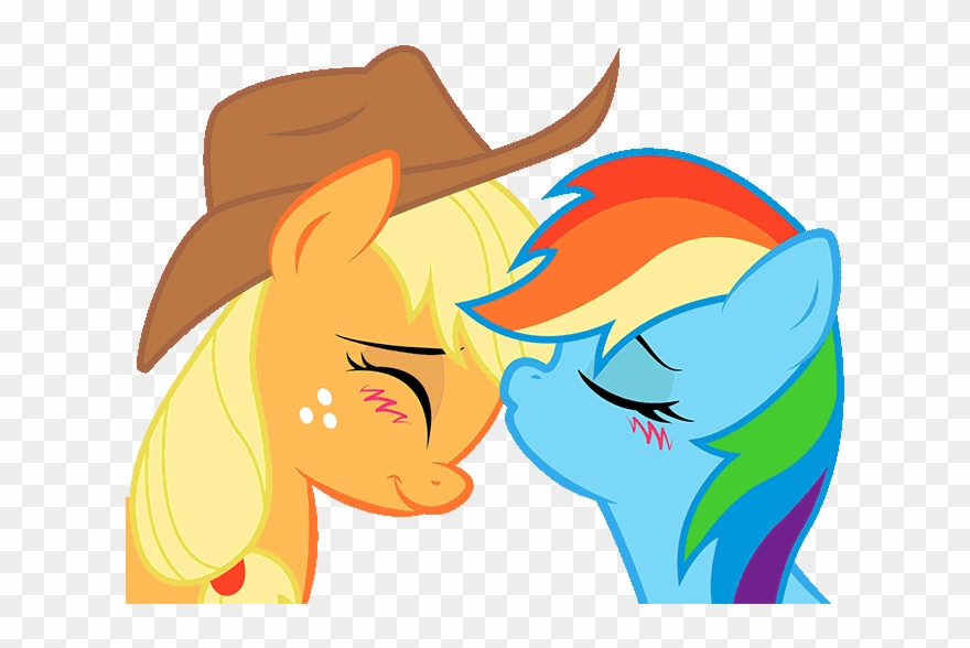 My Little Pony - Rainbow Dash Applejack Love Clipart