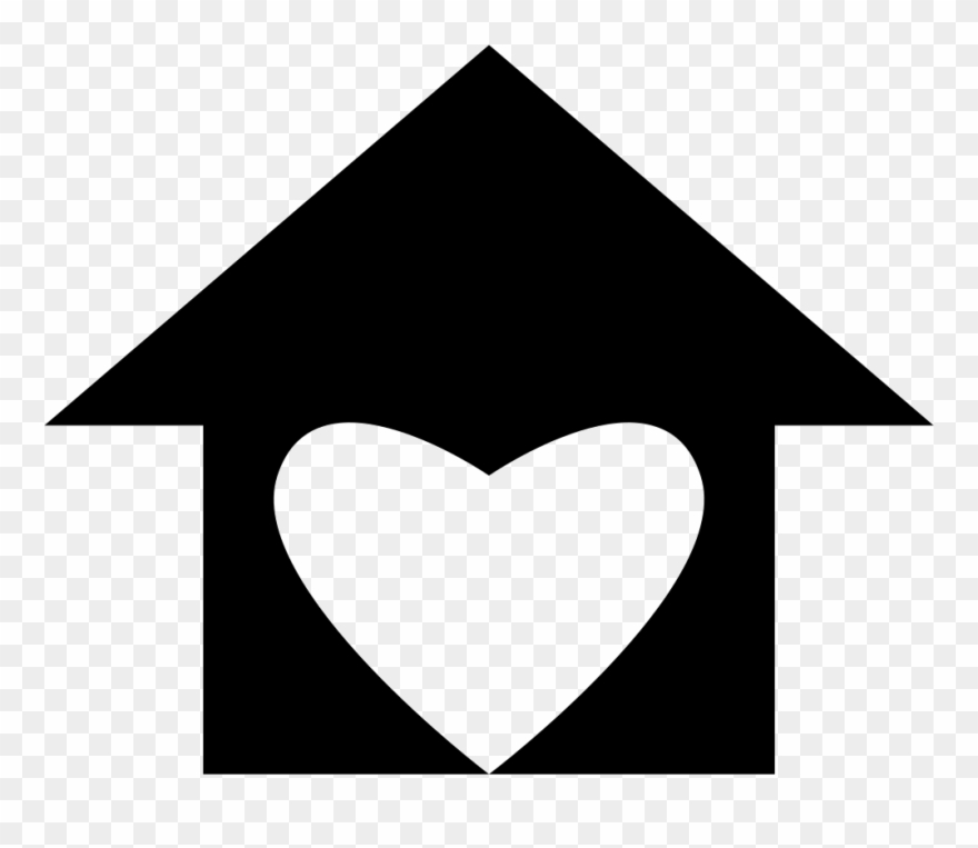 House With Love Heart Shape Comments - Love Shape In House Png Clipart