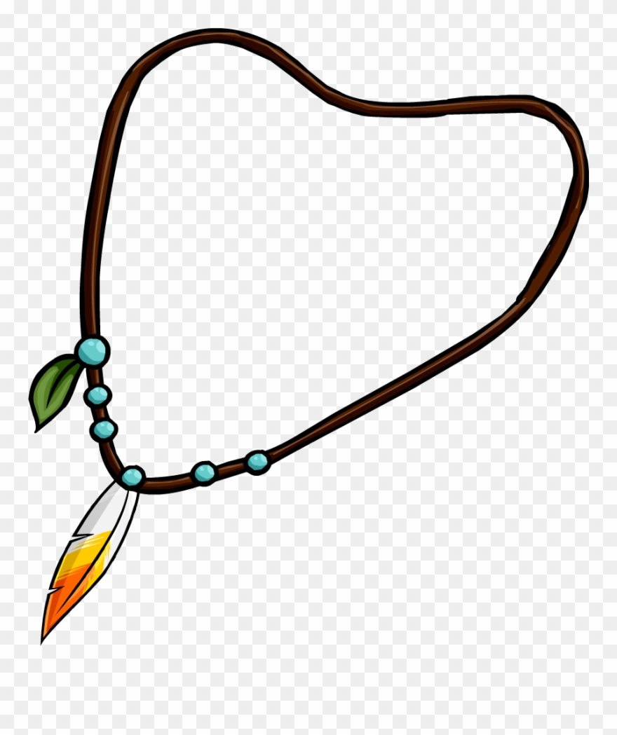 Necklace Clipart Club Penguin - Collar Pluma Png Transparent Png